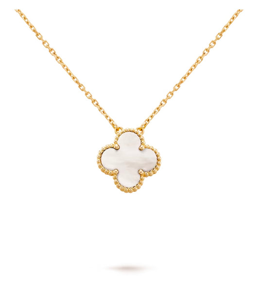 Single Clover Necklace - Mother of pearl