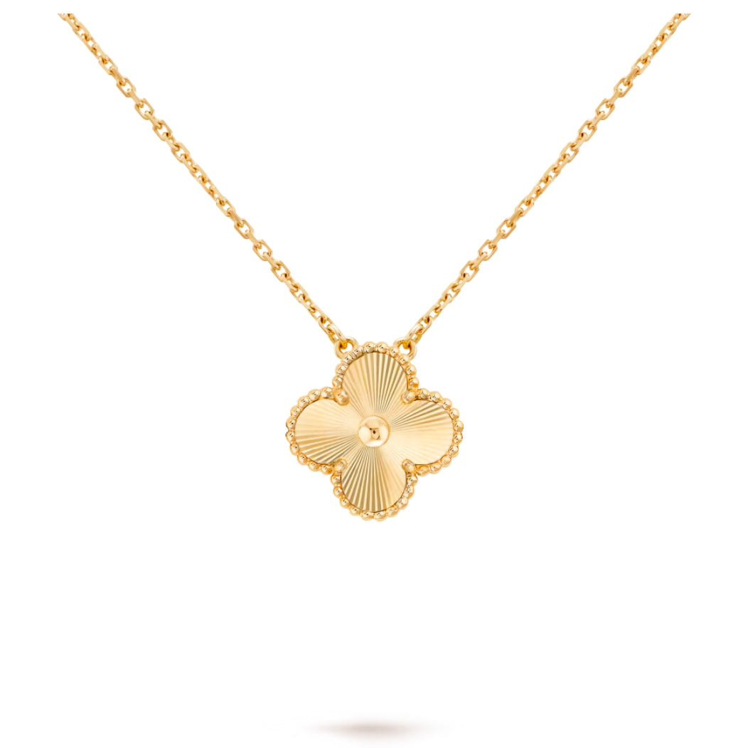 Single Clover Necklace - Solid yellow