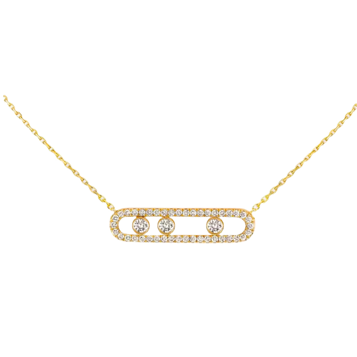 Clip Necklace - Yellow gold