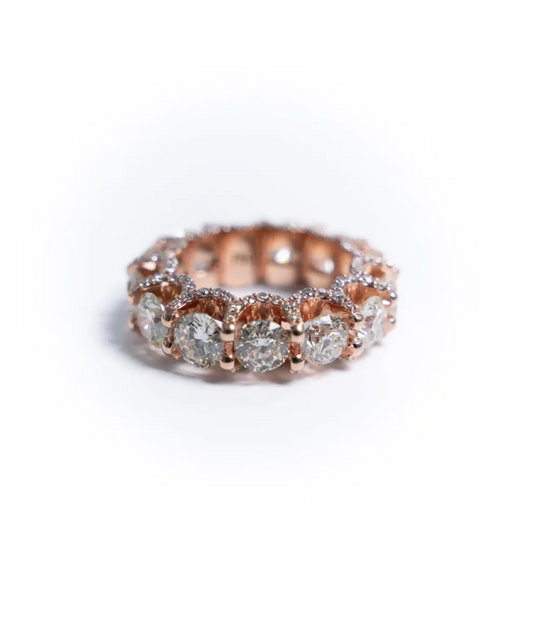 Rose gold 50 pointer eternity ring