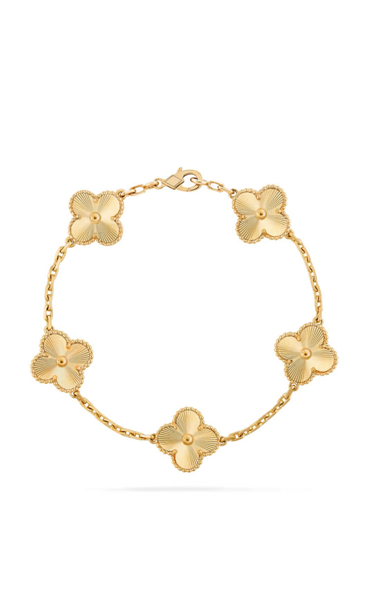 5 Clover Bracelet - Solid yellow